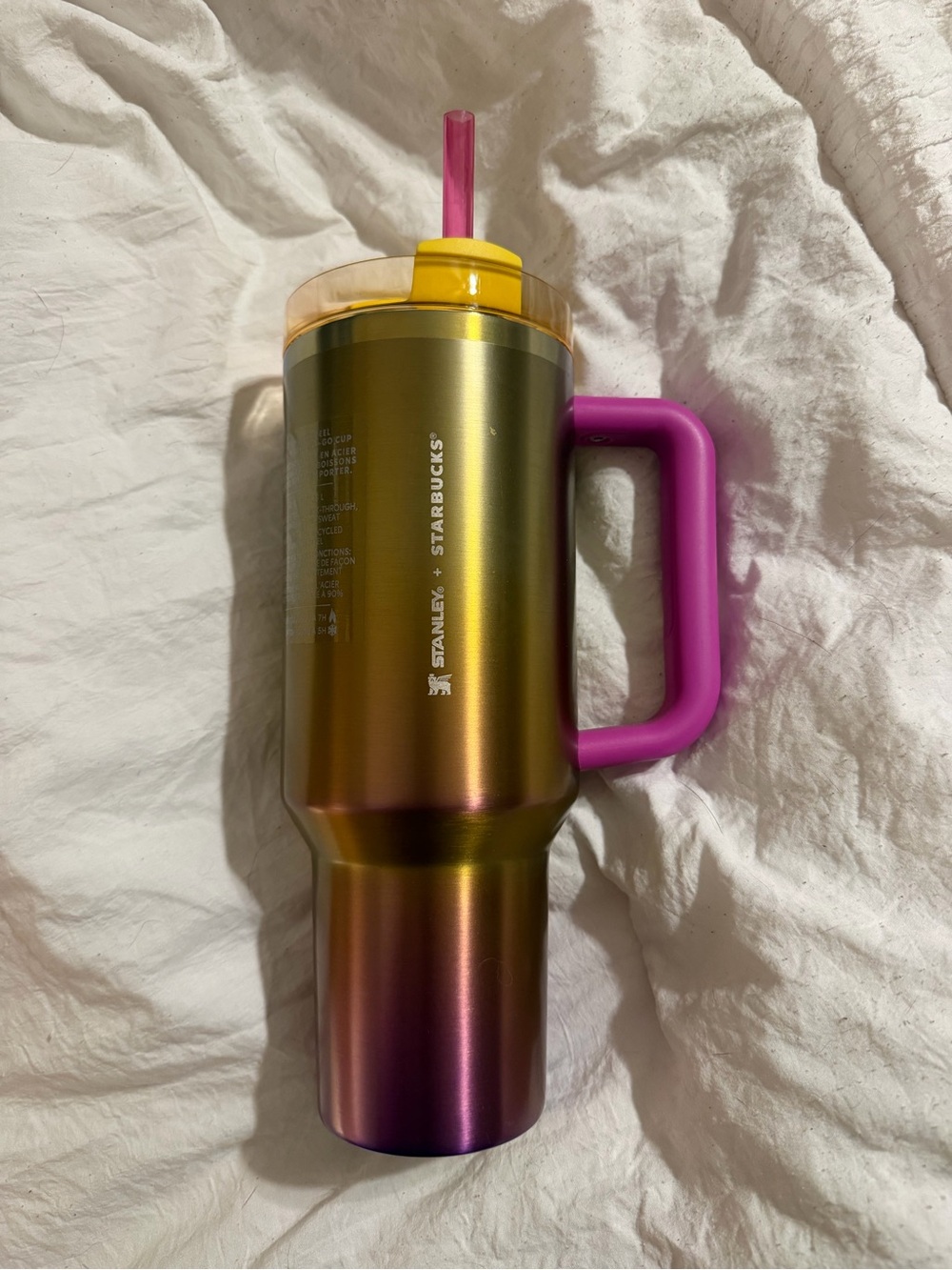 40 oz. Starbucks / Stanley Collab Travel Tumbler with Pink Handle